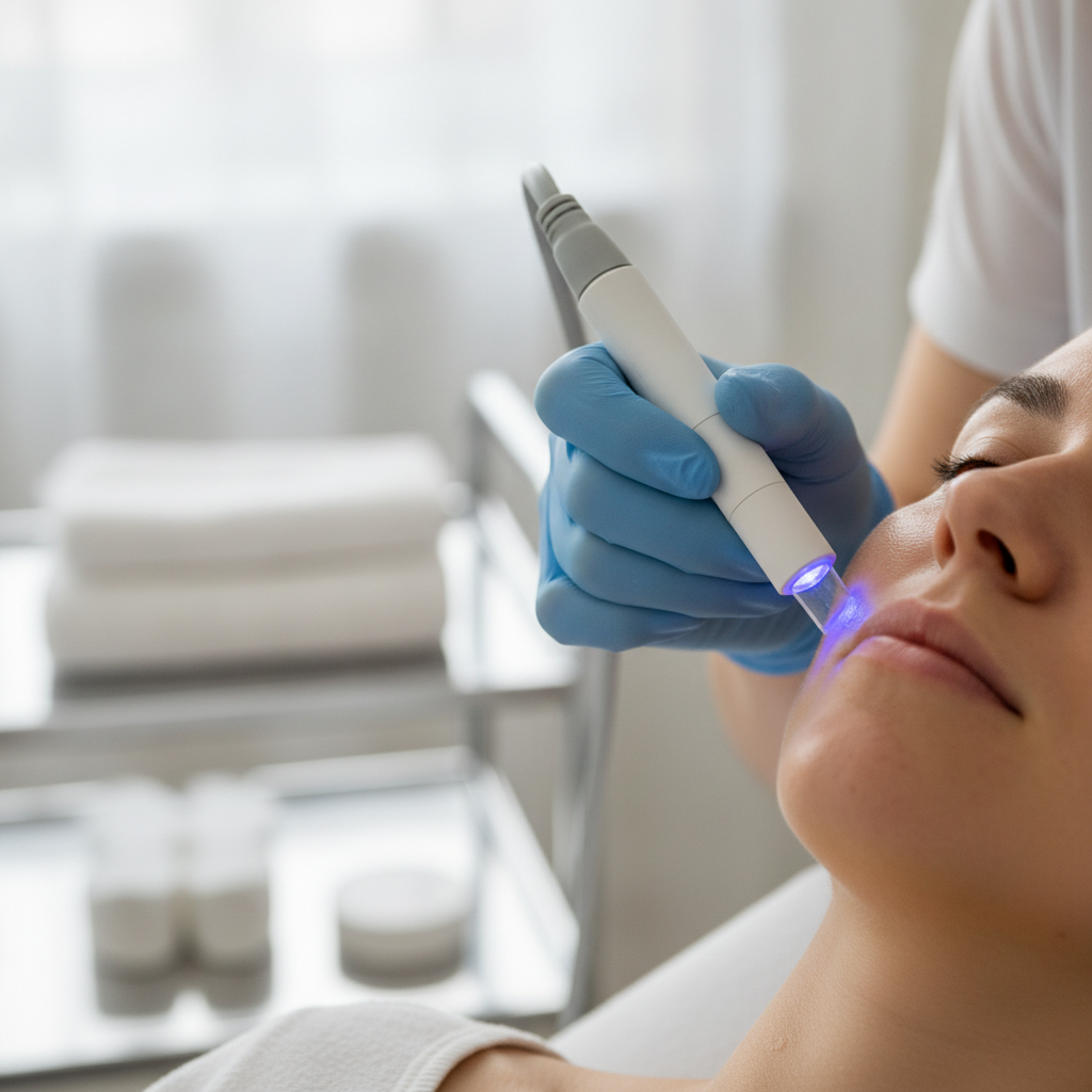 close up photo of Acne Treatment procedure